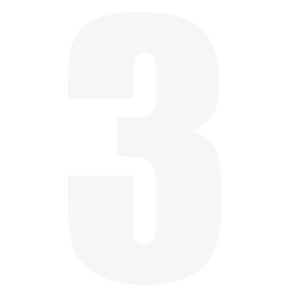 bike it Bike it 8 inch race numbers white - #3